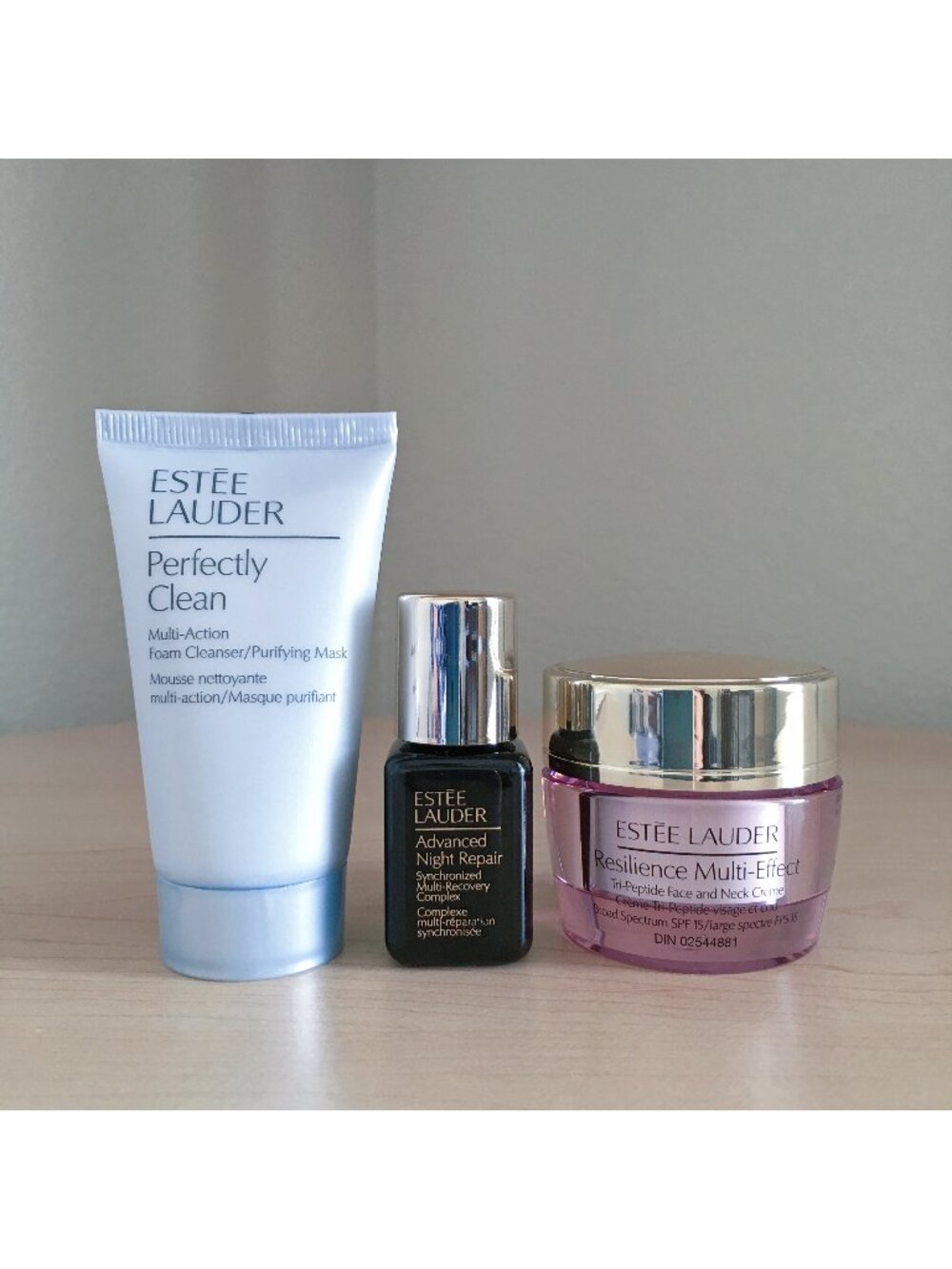Estee Lauder Cleanser + Serum + Resilience Face and Neck Creme SPF 15